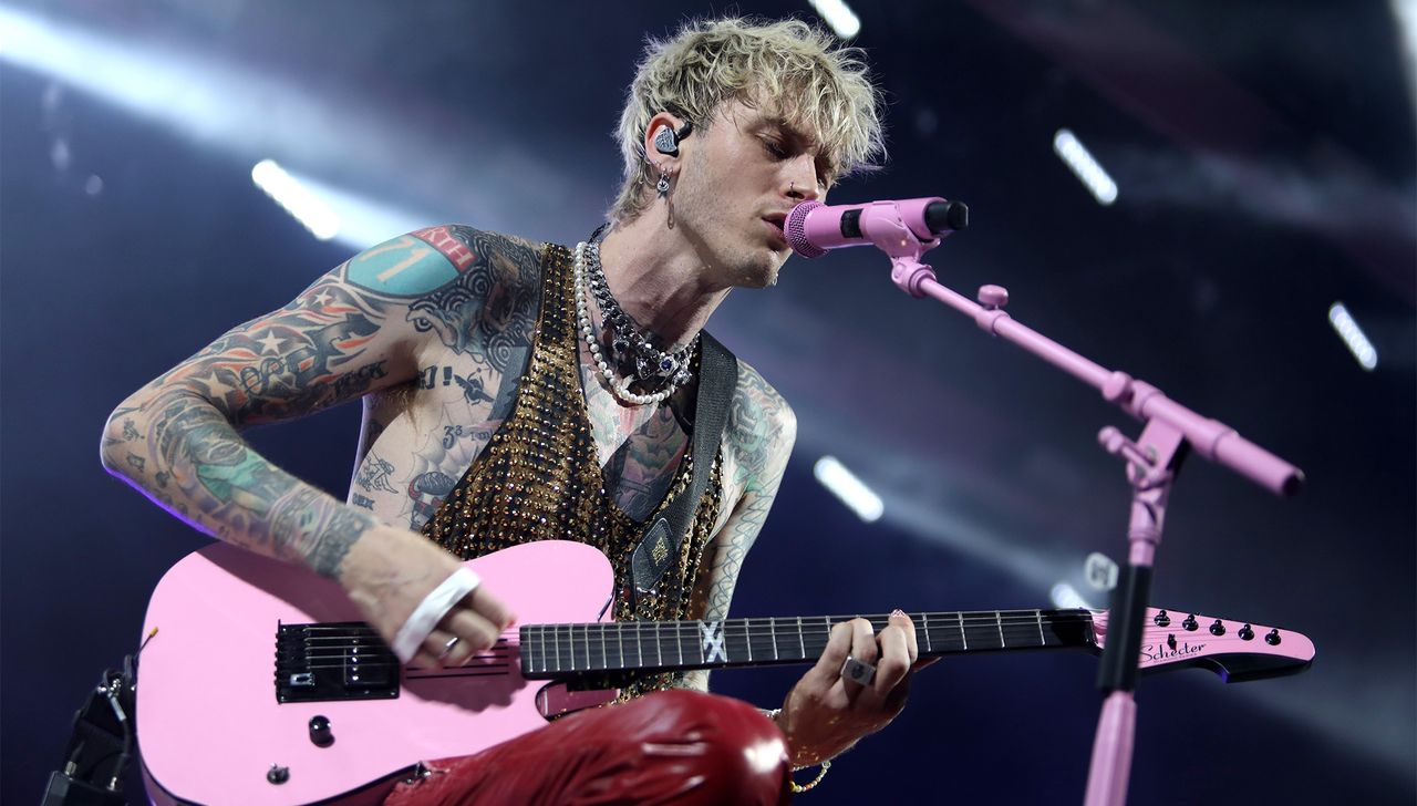 Machine Gun Kelly stops the show at London’s O2 Arena after a fan falls through a hole in the stage